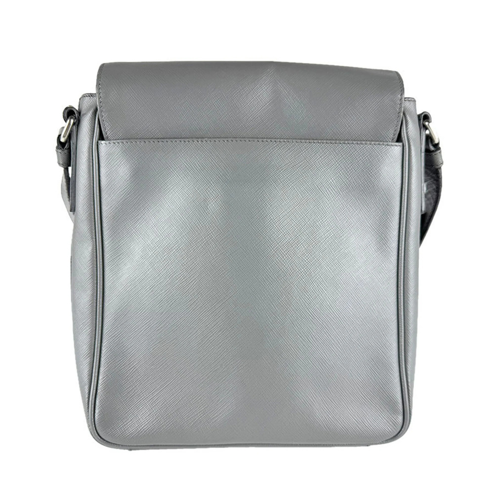 PRADA Gray Leather Shoulder Bag - Picture 3 of 13